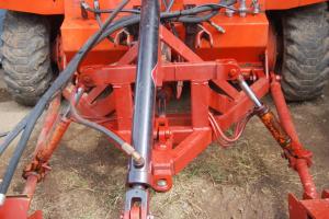 The front mulcher can be removed and other implement attached such as the angle tilt blade or tow bar used for towing/lifting purposes, forks etc.